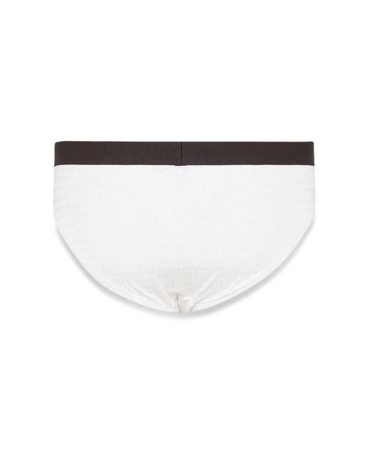 Briefs With Logo-Uomo di DSquared² in White da Uomo