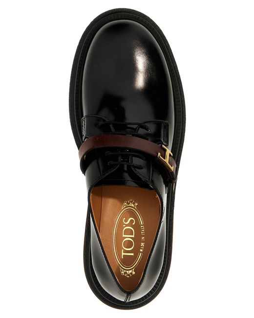 Derby in pelle spazzolata con cinturino di Tod's in Black