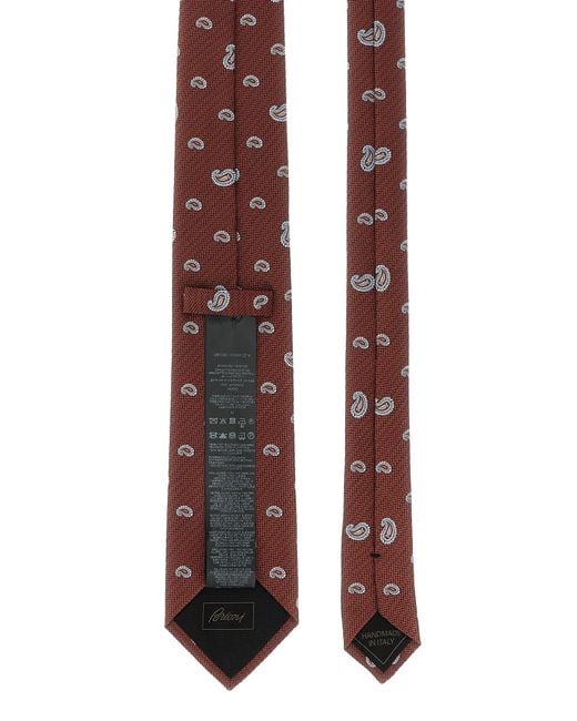 Brioni Purple Jacquard Tie for men