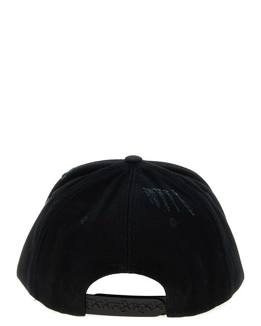 Palm Angels Black Seasonal Logo Hats for men