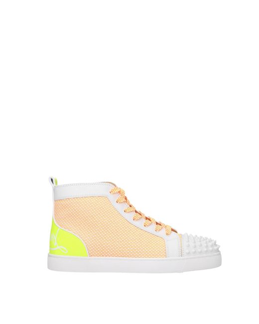 Louboutin White Sneakers Leather Multicolor for men