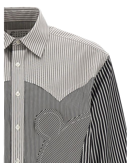 Striped Shirt Camicie Bianco/Nero di Maison Margiela in Gray da Uomo