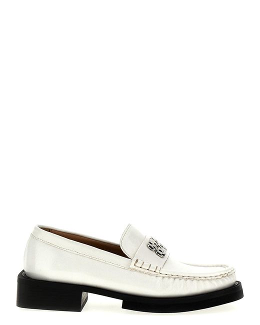 Ganni White 'Butterfly' Loafers