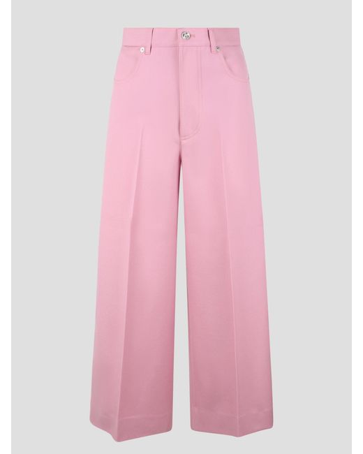 Wool pants di Gucci in Pink