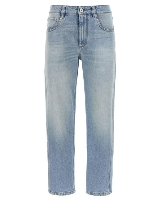 Brunello Cucinelli Blue Straight Leg Jeans