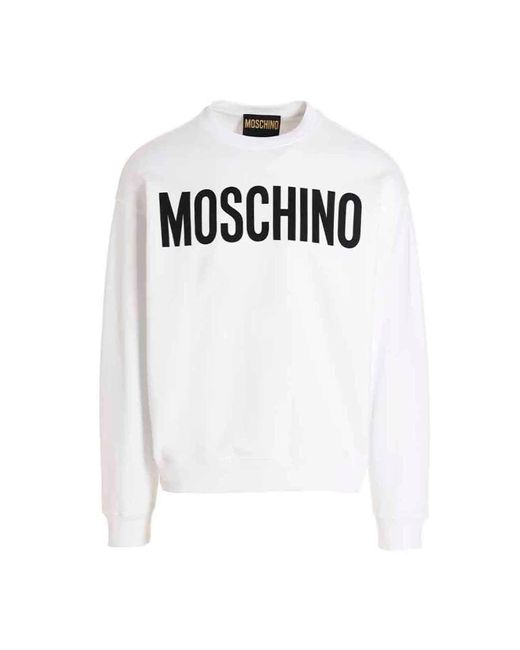 Moschino Maxi Logo Sweatshirt White for men