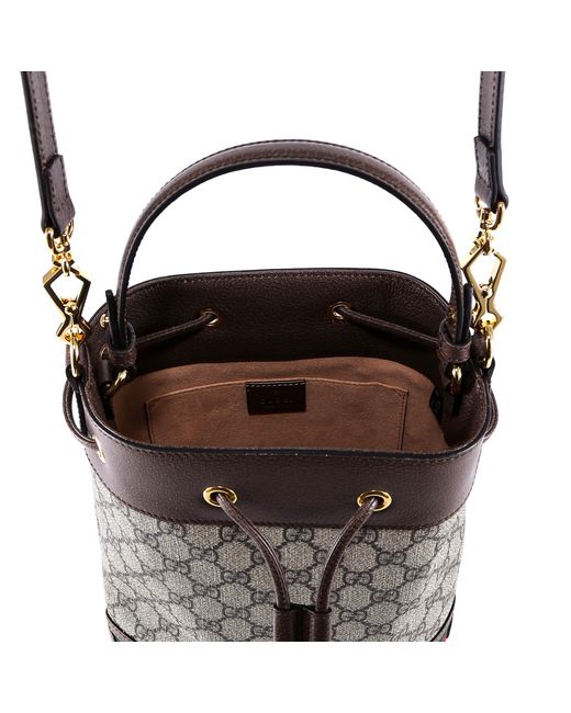 Beige bucket bag & backpack di Gucci in Black