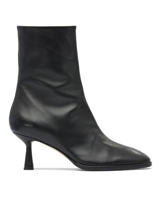 Aeyde Black "Dorothy 65Mm" Zippered Ankle Boots