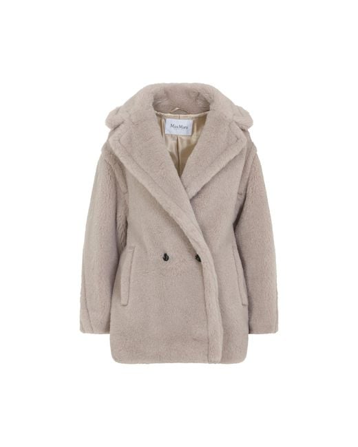 Max Mara Gray Double Breasted & Peacoat Nude & Neutrals