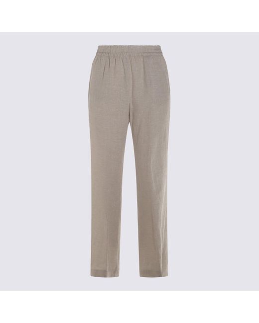 Eleventy Gray Linen Pants