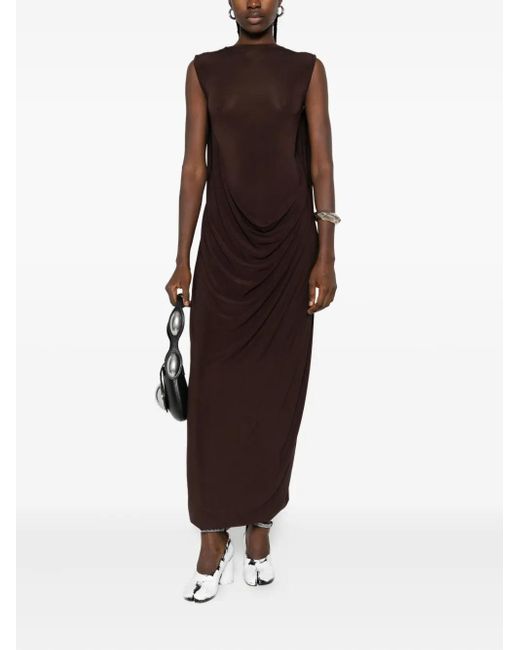 Jean Paul Gaultier Brown Sleeveless Maxi Dress