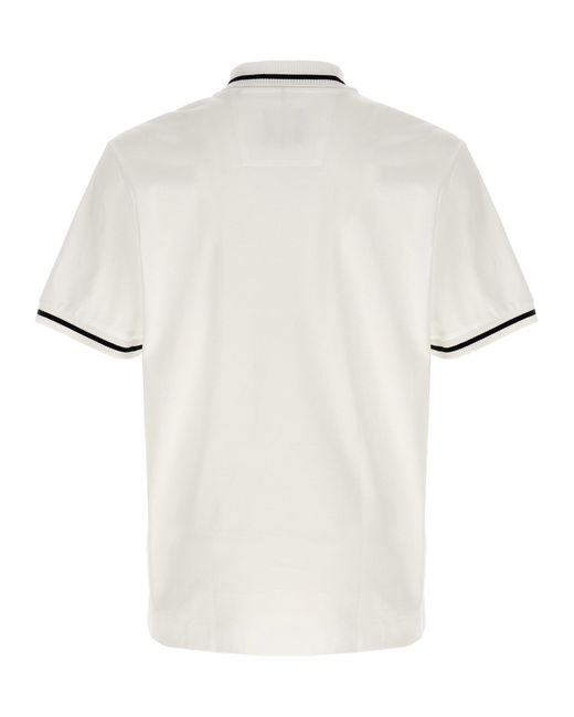 C-Parris 197 Polo Bianco/Nero-Uomo di Boss in White da Uomo