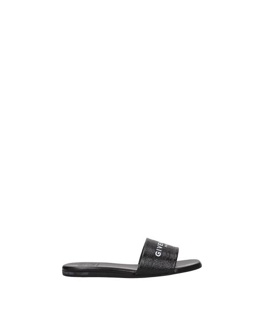 Givenchy White Slippers And Clogs 4g Fabric