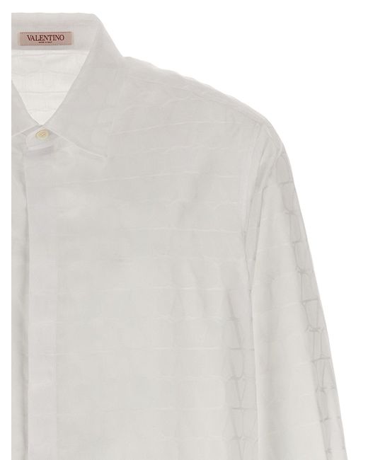 Valentino Garavani White Toile Iconographe Shirt, Blouse for men
