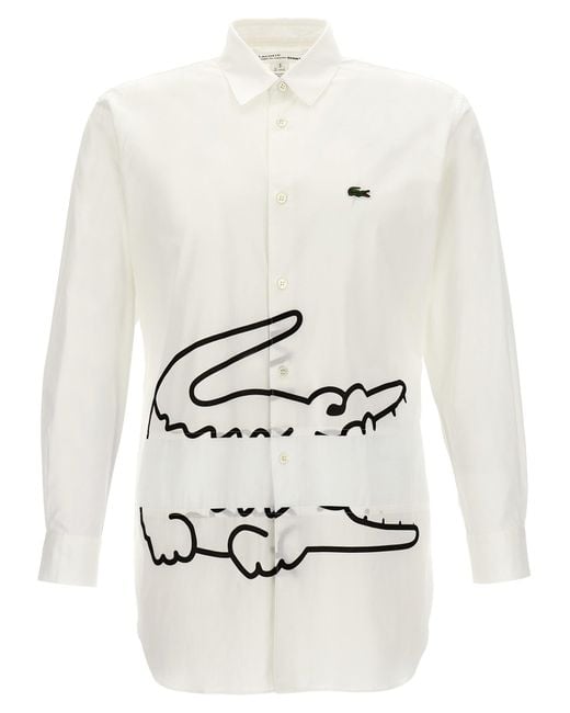 Comme des Garçons White Comme Des Garçons Shirt X Lacoste Shirt Shirt for men