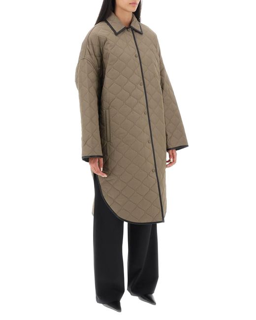 Totême  Natural Quilted Cocoon Coat