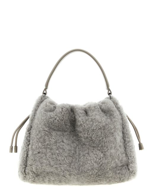 Brunello Cucinelli Gray Bucket Mellow Hand Bags