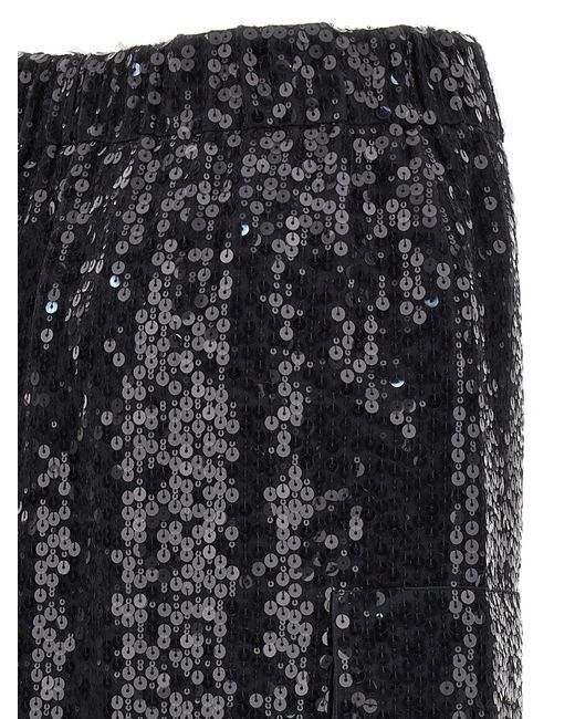 Sequin Skirt Gonne Grigio di Brunello Cucinelli in Black