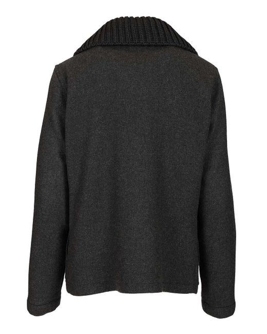 Fay Black 3-Hook Wool Jacket Coats