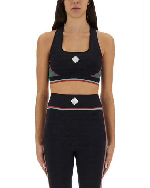 Casablanca Black Sports Bra Top