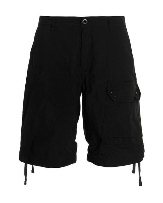 C P Company Black Cargo Bermuda Shorts for men