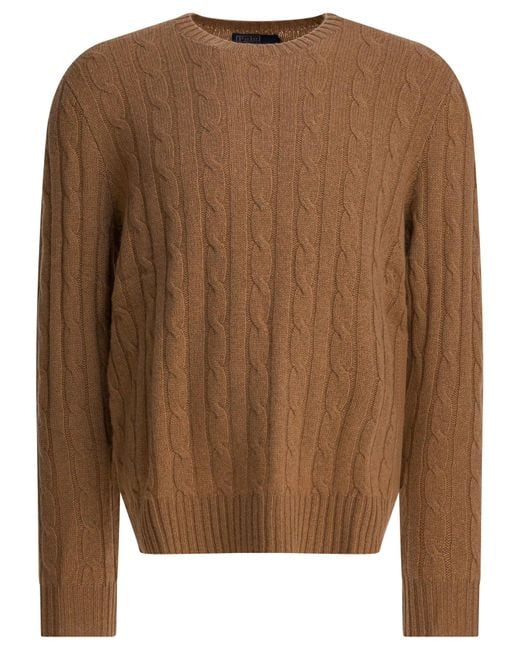 Polo Ralph Lauren Brown Cashmere Sweater for men
