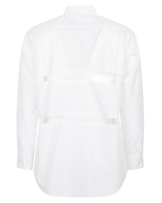 Comme des Garçons White Cotton Overshirt for men