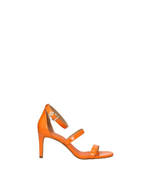 Michael Kors Orange Sandals Koda Eco Patent Leather Apricot
