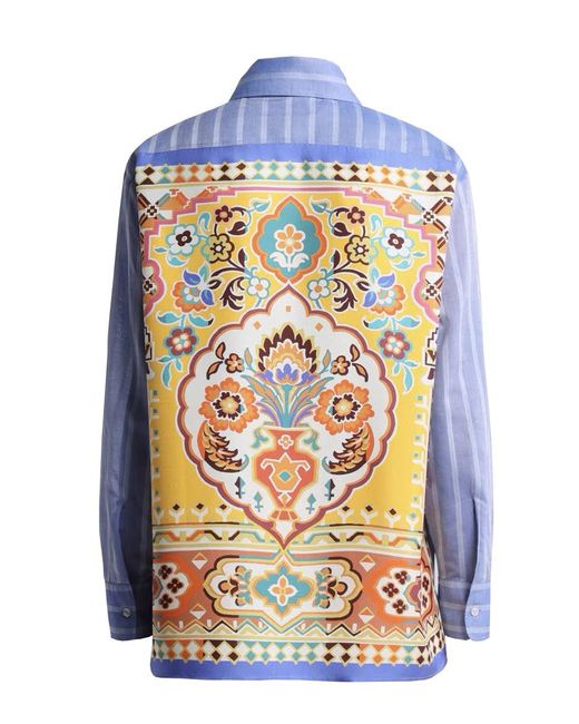 Etro Blue Striped Blouse