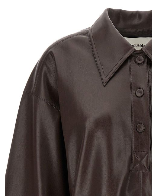 Clarice Camicie Marrone di Nanushka in Brown