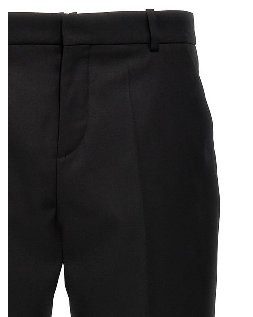 Wool Tailored Trousers Pantaloni Nero di Balmain in Black da Uomo