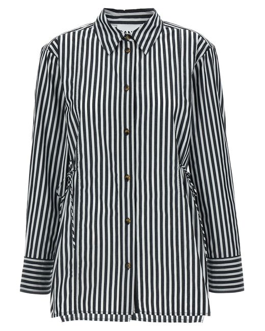 Lace-Up Shirt Camicie Nero-Donna di Ganni in Black