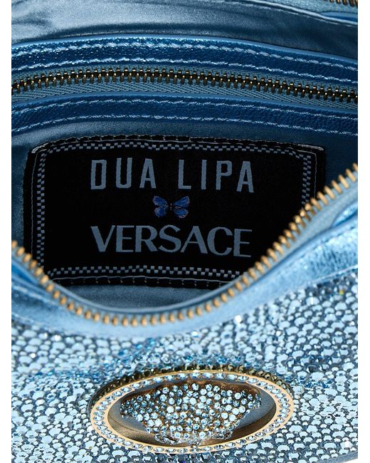 Versace Blue Repeat Shoulder Bags