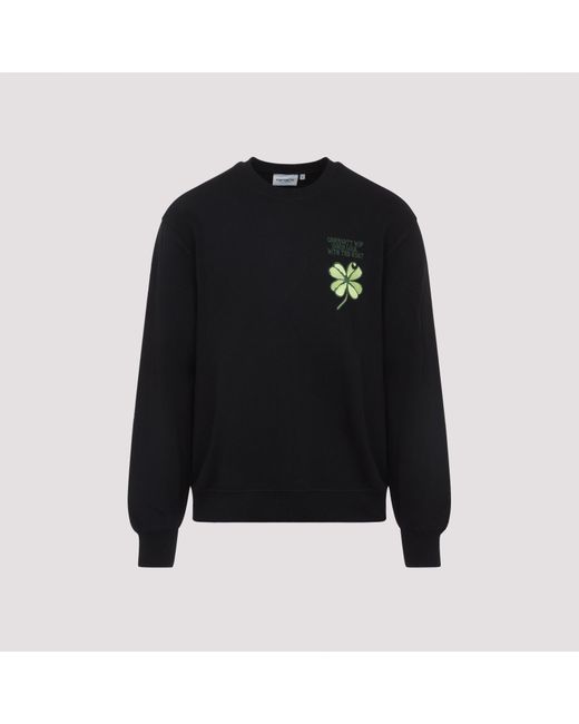 Clover Cotton Sweatshirt-Uomo di Carhartt in Black da Uomo