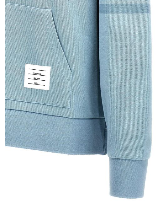 Thom Browne Blue Light Cotton Sweatshirt for men