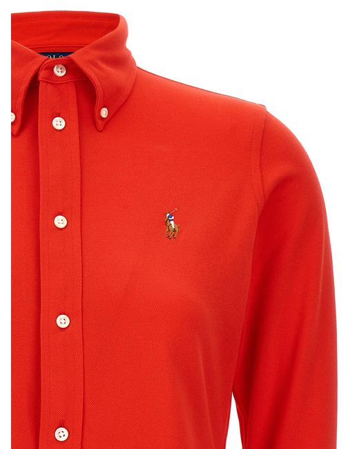 Polo Ralph Lauren Red Logo Embroidery Shirt