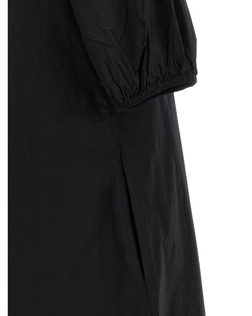 Cotton Midi Dress Abiti Nero di Ganni in Black