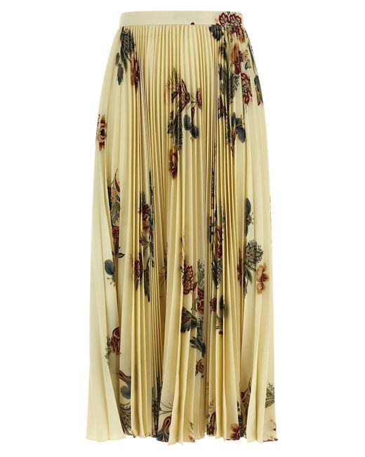 Etro Metallic Pleated Midi Skirt Skirts