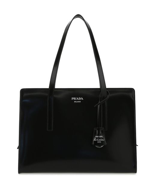Prada Black Leather Re-edition 1995 Shoulder Bag