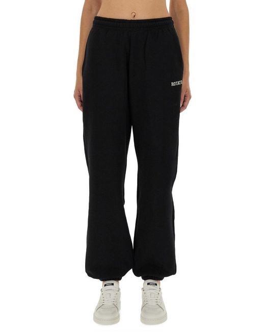 ROTATE BIRGER CHRISTENSEN Black Track Pants