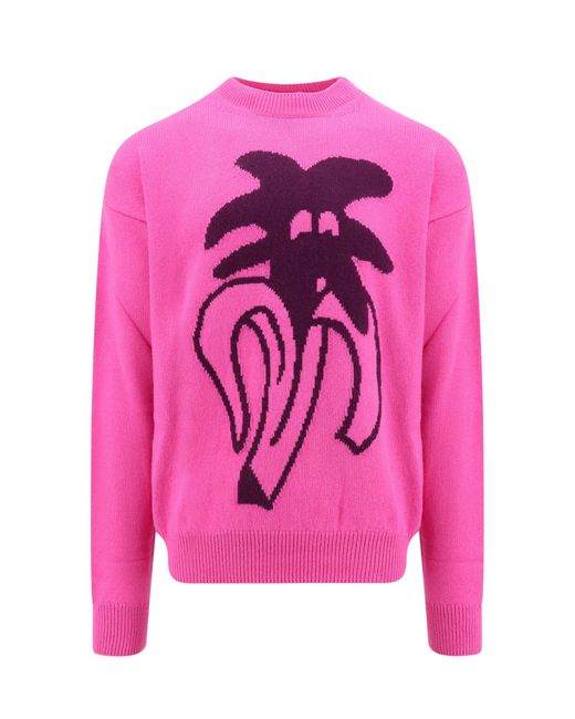 Palm Angels Pink Sweater for men
