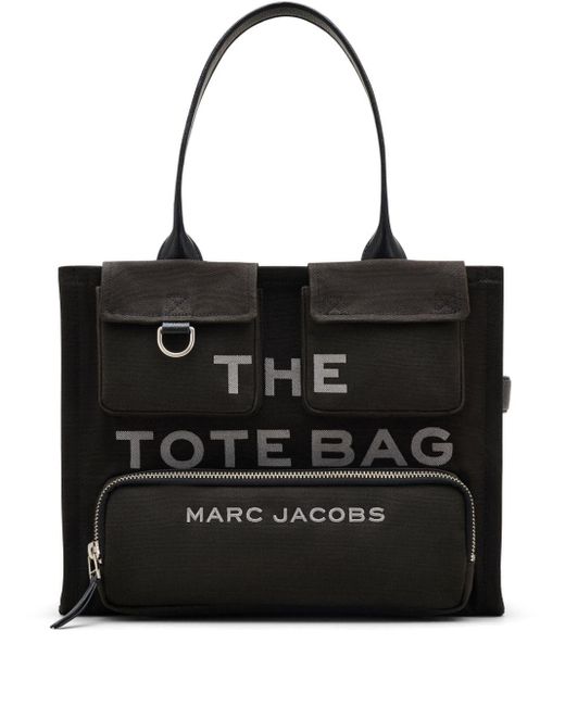Marc Jacobs Black The Cargo Canvas Large Tote Bag