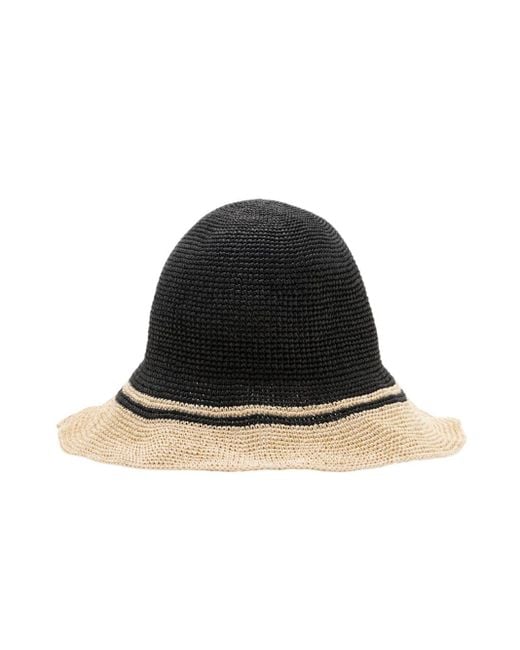 Totême  Black Paper Straw Hat