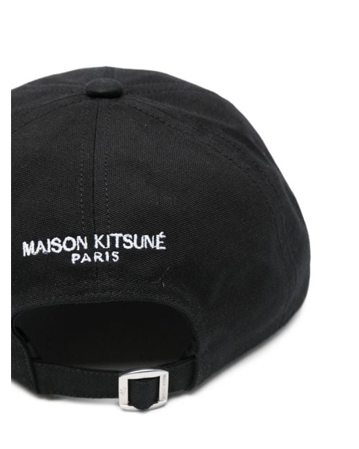 Maison Kitsuné Black Dressed Fox Cap