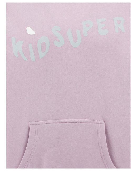 Kidsuper Pink Logo Print Hoodie Sweatshirt for men