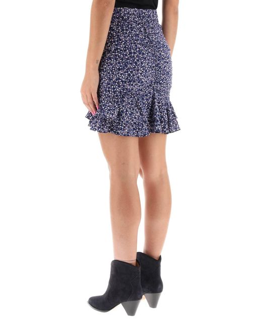 Isabel Marant Blue Milendi Silk Mini Skirt