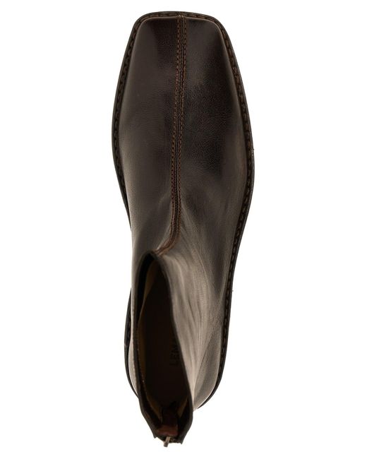 Lemaire Piped Zipped Boots, Ankle Boots Gray in Black for Men | Lyst