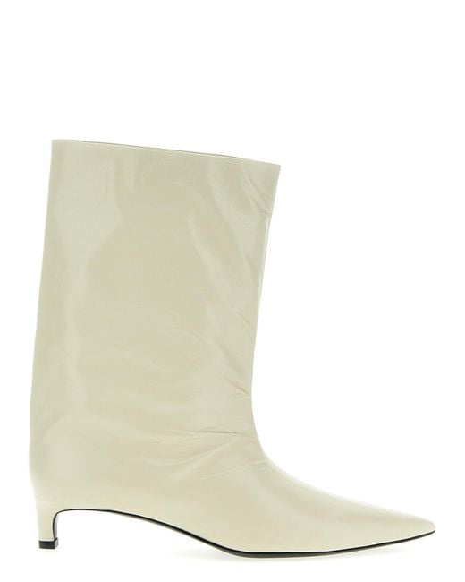 Jil Sander White Leather Ankle Boots Boots, Ankle Boots