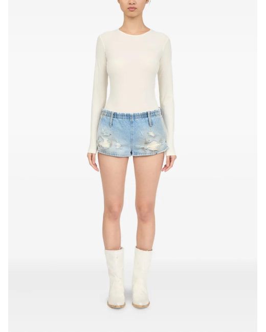 MM6 by Maison Martin Margiela Blue Denim Shorts