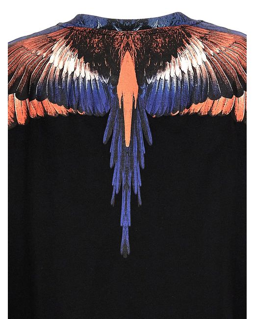 Icon Wings T Shirt Multicolor di Marcelo Burlon in Black da Uomo